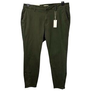 Warp + Weft Jeans Green Weekday Skinny Zipper Cuffs in Size 18‎  NWT